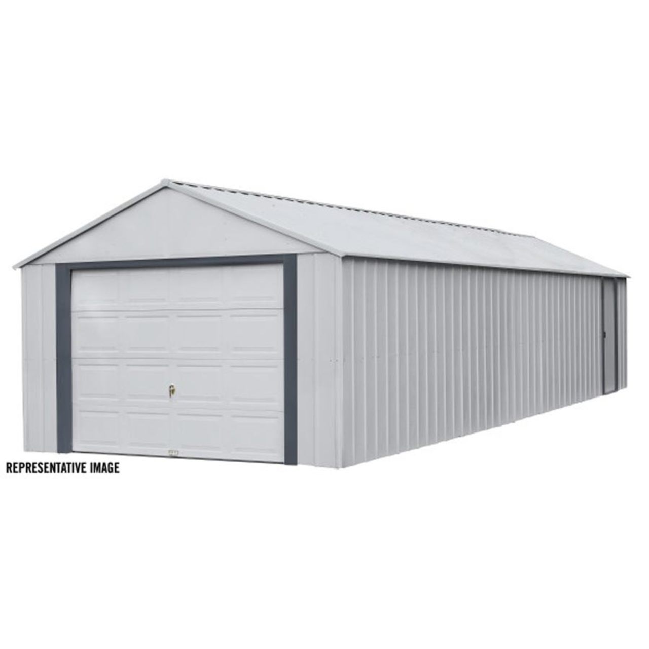 Arrow Murryhill 14' x 31' Steel Storage Garage/Building - Gray