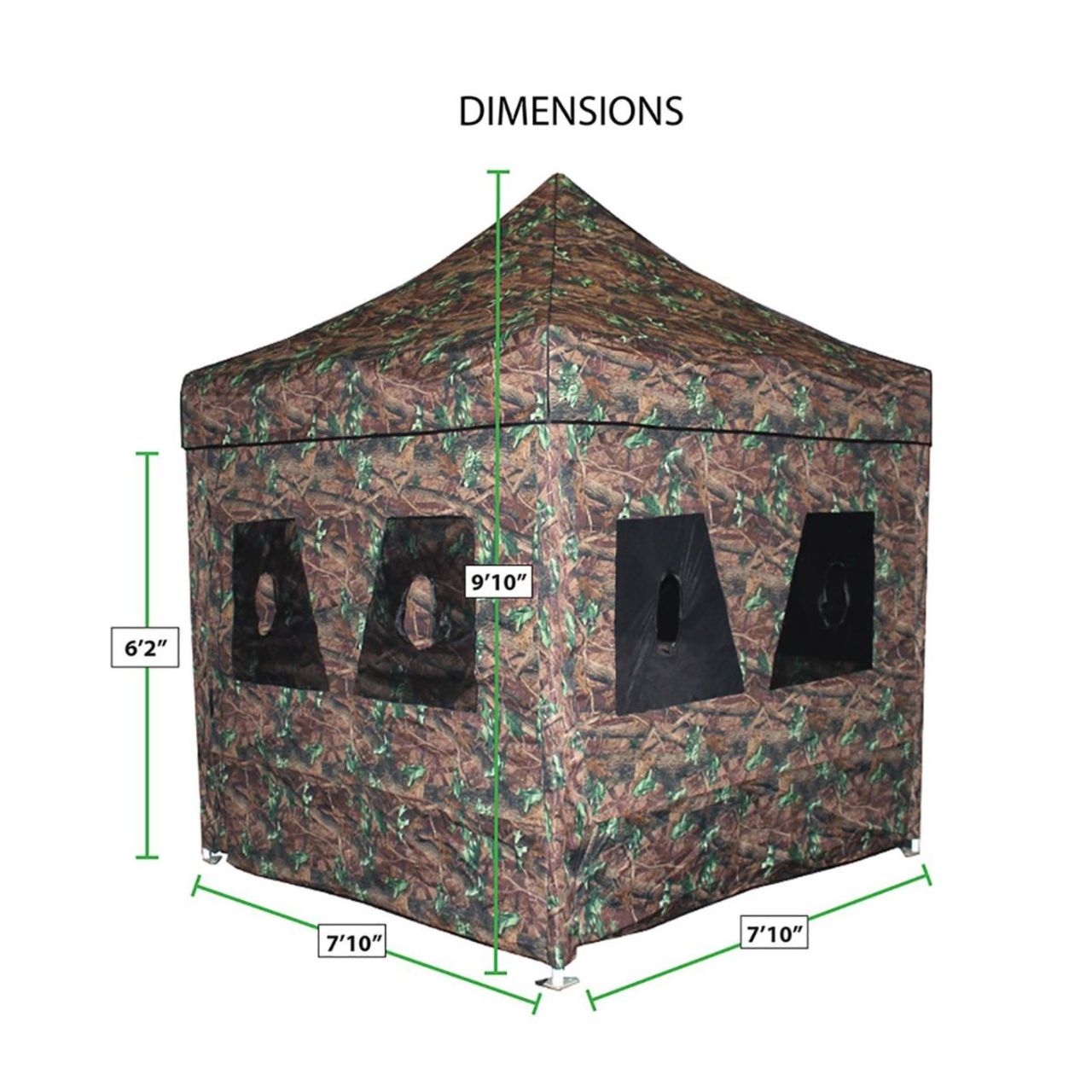 8' X 8' Hunting Blind  & Instant Pop Up Tent - Camo