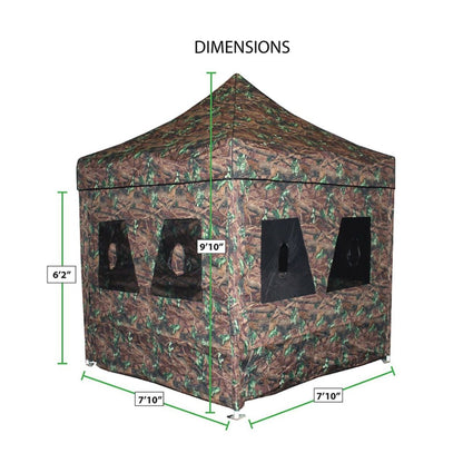 8' X 8' Hunting Blind  & Instant Pop Up Tent - Camo