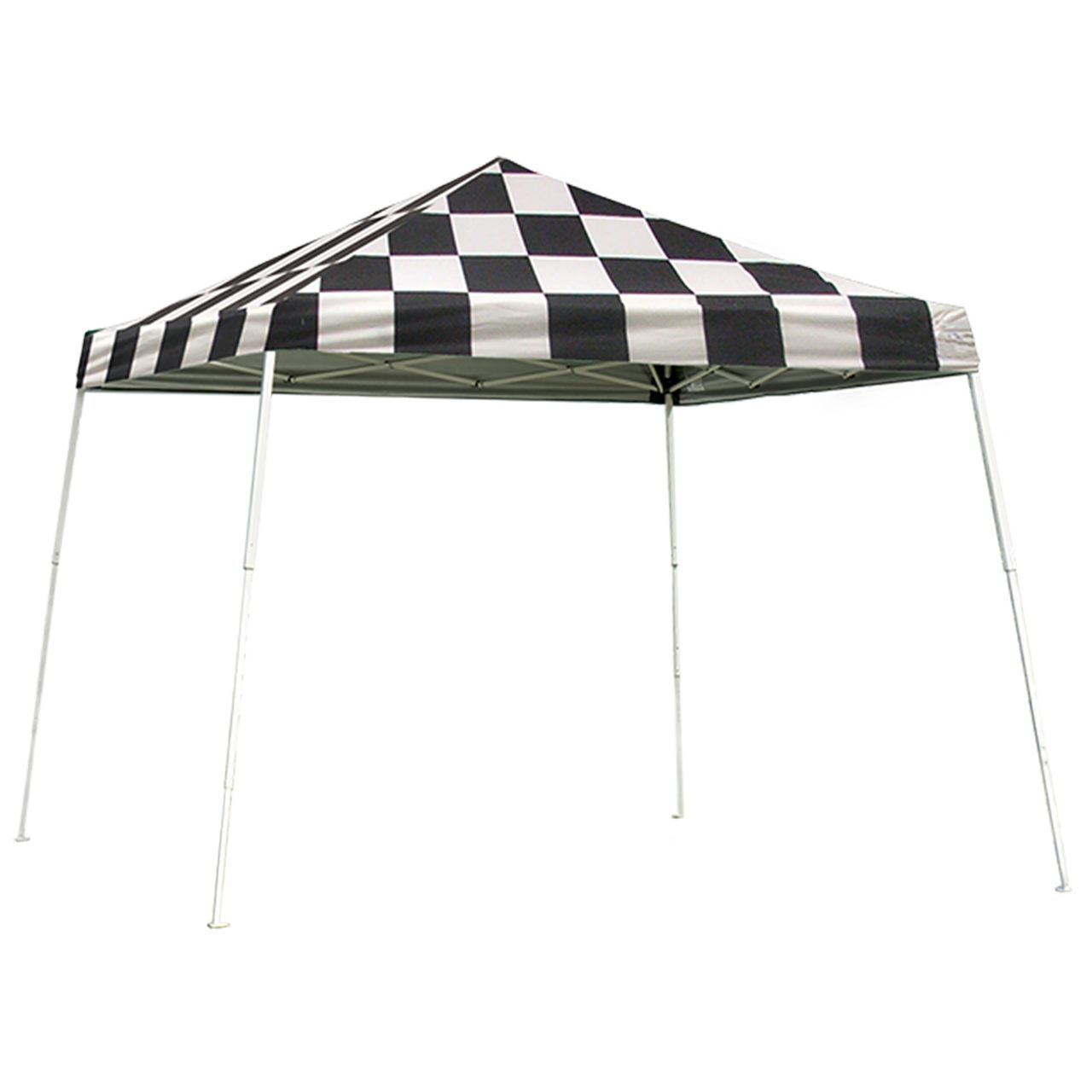 Pop-Up HD 10' x 10' Slant Leg Canopy -  Checkered Flag