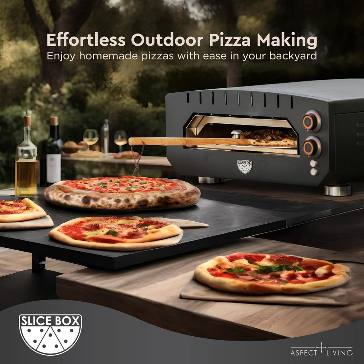 Fire Sense Slice Box Outdoor-Indoor Electric Pizza Oven - 64900