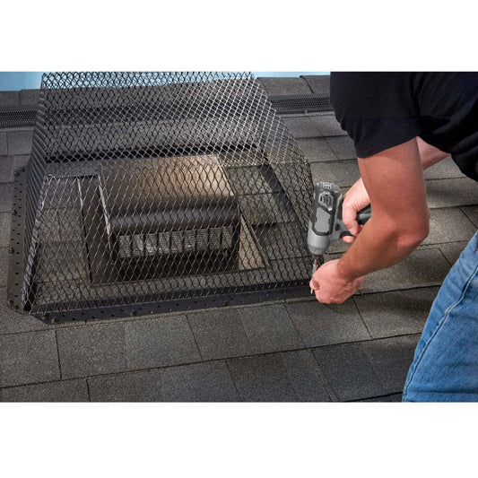 25" x 25" Black Galvanized Steel Animal Control Screen