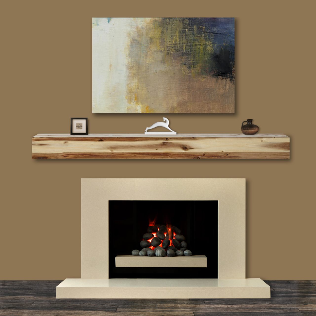 48" Acacia Fireplace Shelf by Pearl Mantels - Natural Finish