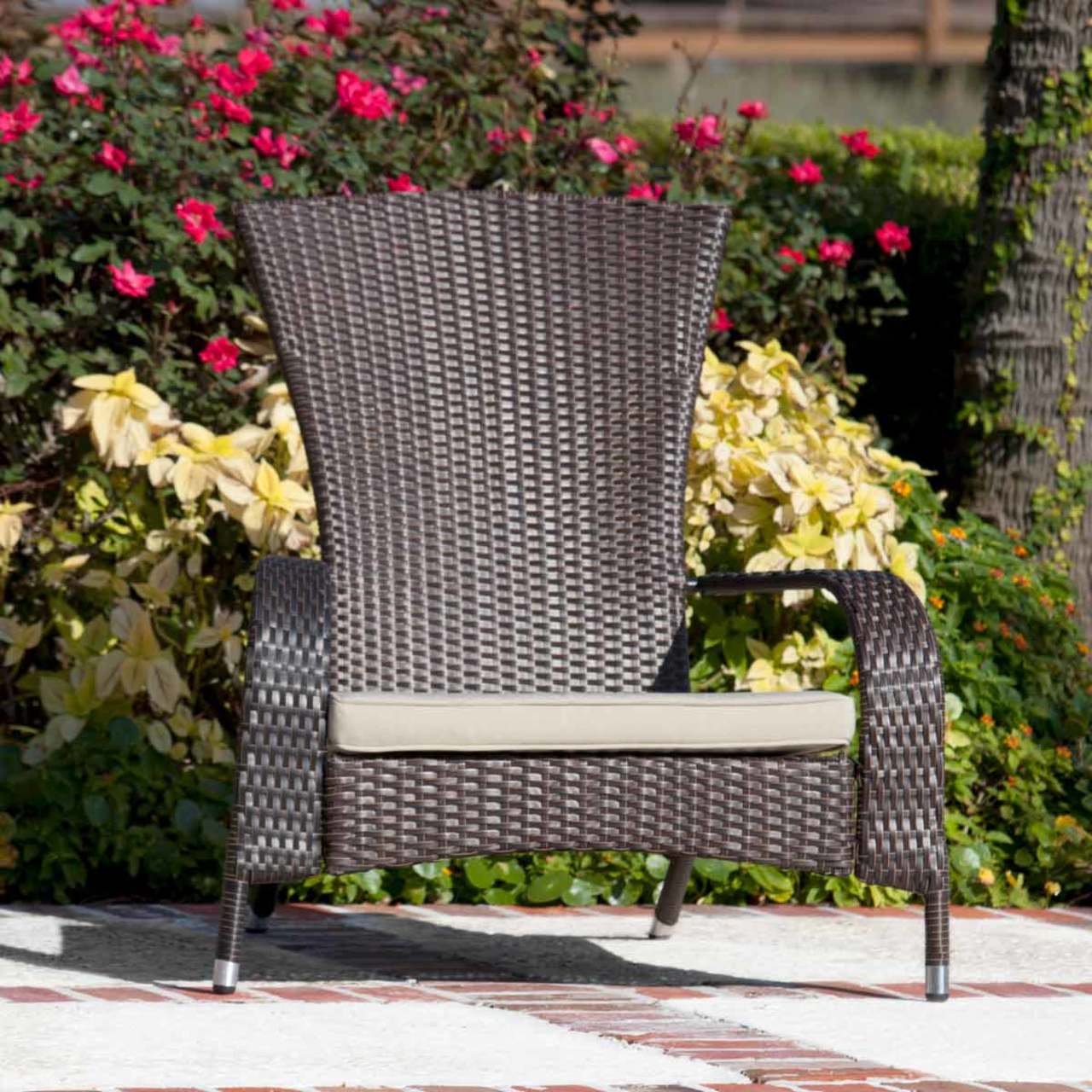 Adirondack Mocha Wicker Chair