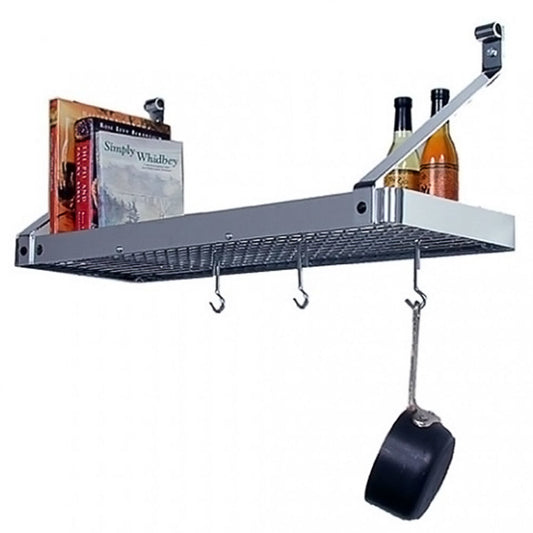 Deep Bookshelf Rack-Stainless Steel