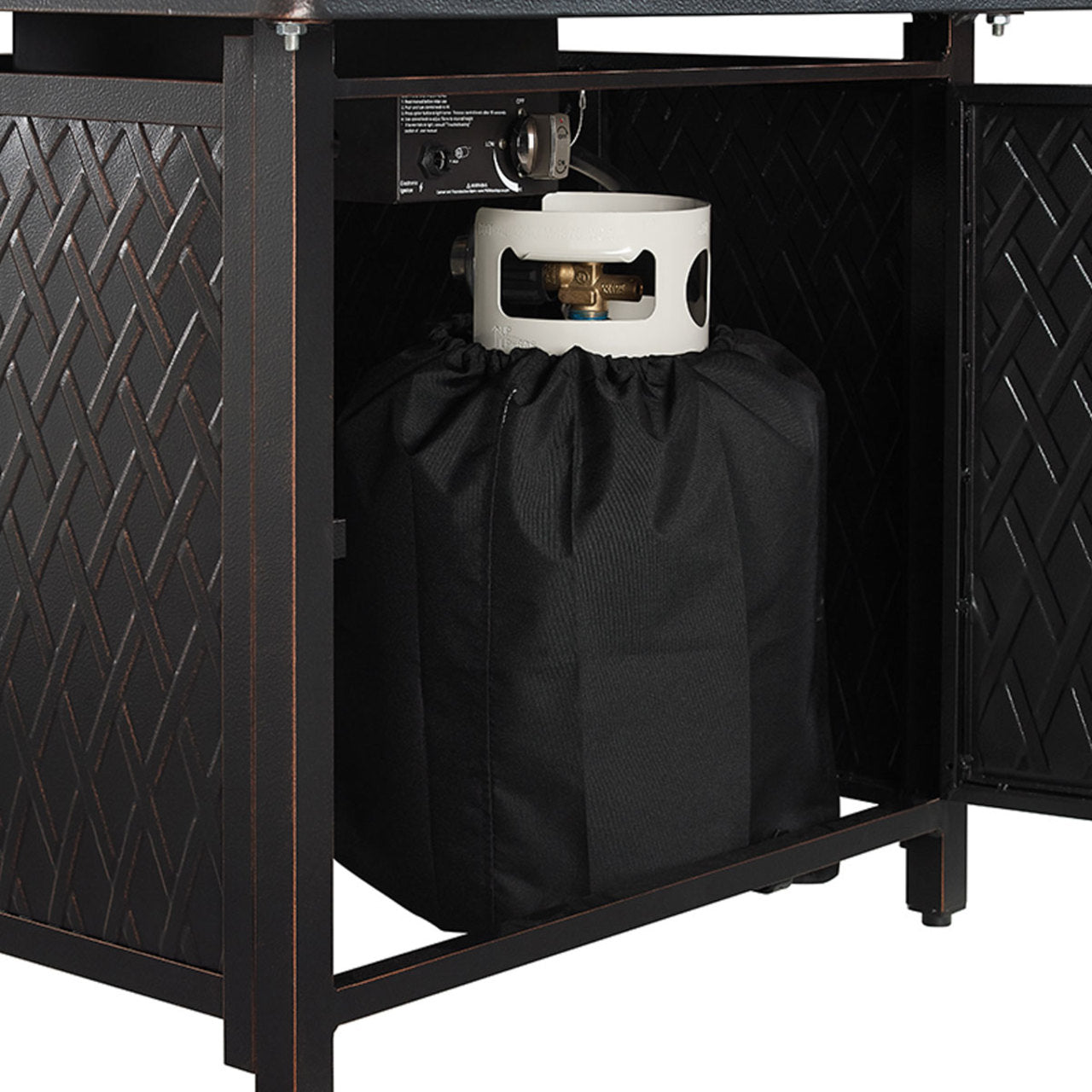 32" Downey Square Aluminum Gas Fire Pit -Propane - 37,000 BTU