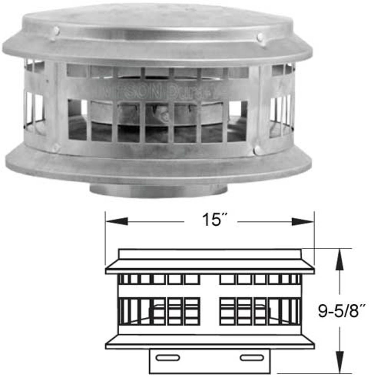 8" DuraFlexAL Cap - 8DFA-VC