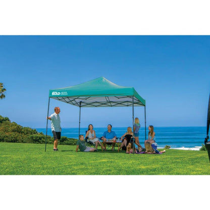 Solo Steel 100 10' x 10' Straight Leg Canopy - Turquoise