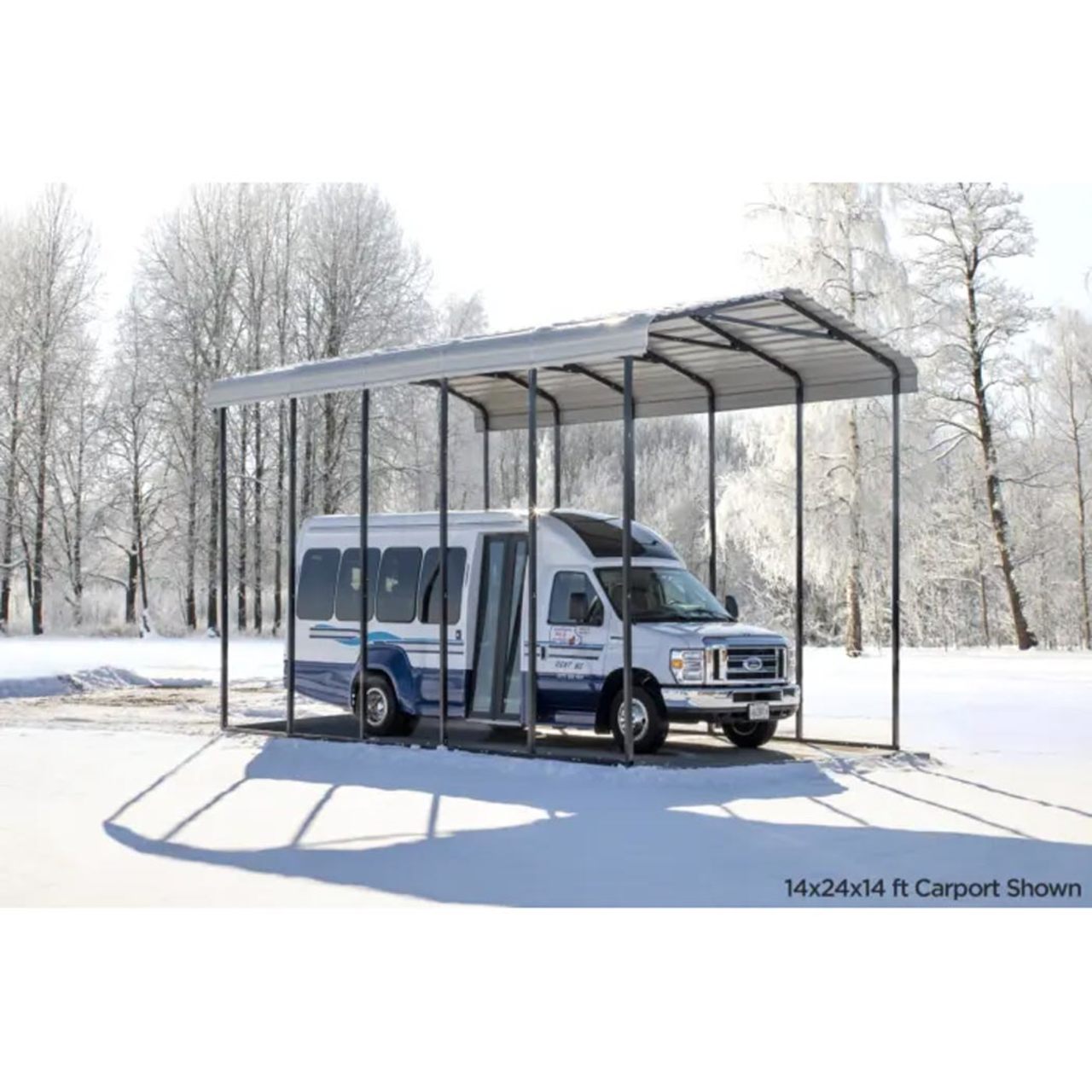 Arrow Carport 14 x 20 x 14 Ft. - Charcoal