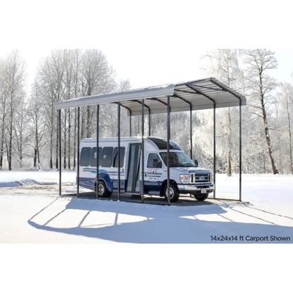 Arrow Carport 14 x 20 x 14 Ft. - Charcoal