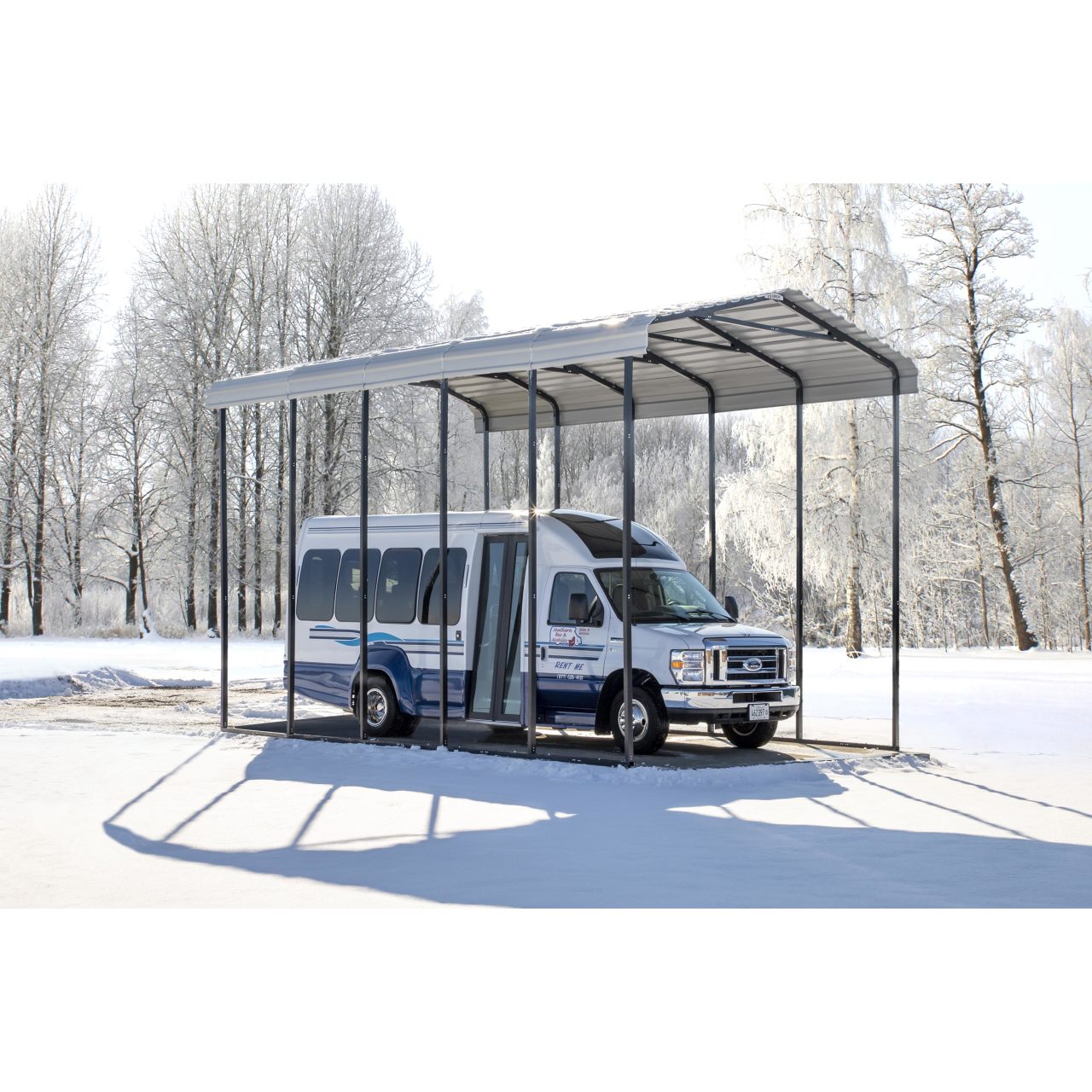 Arrow 14' x 24' x 14' Carport - Eggshell