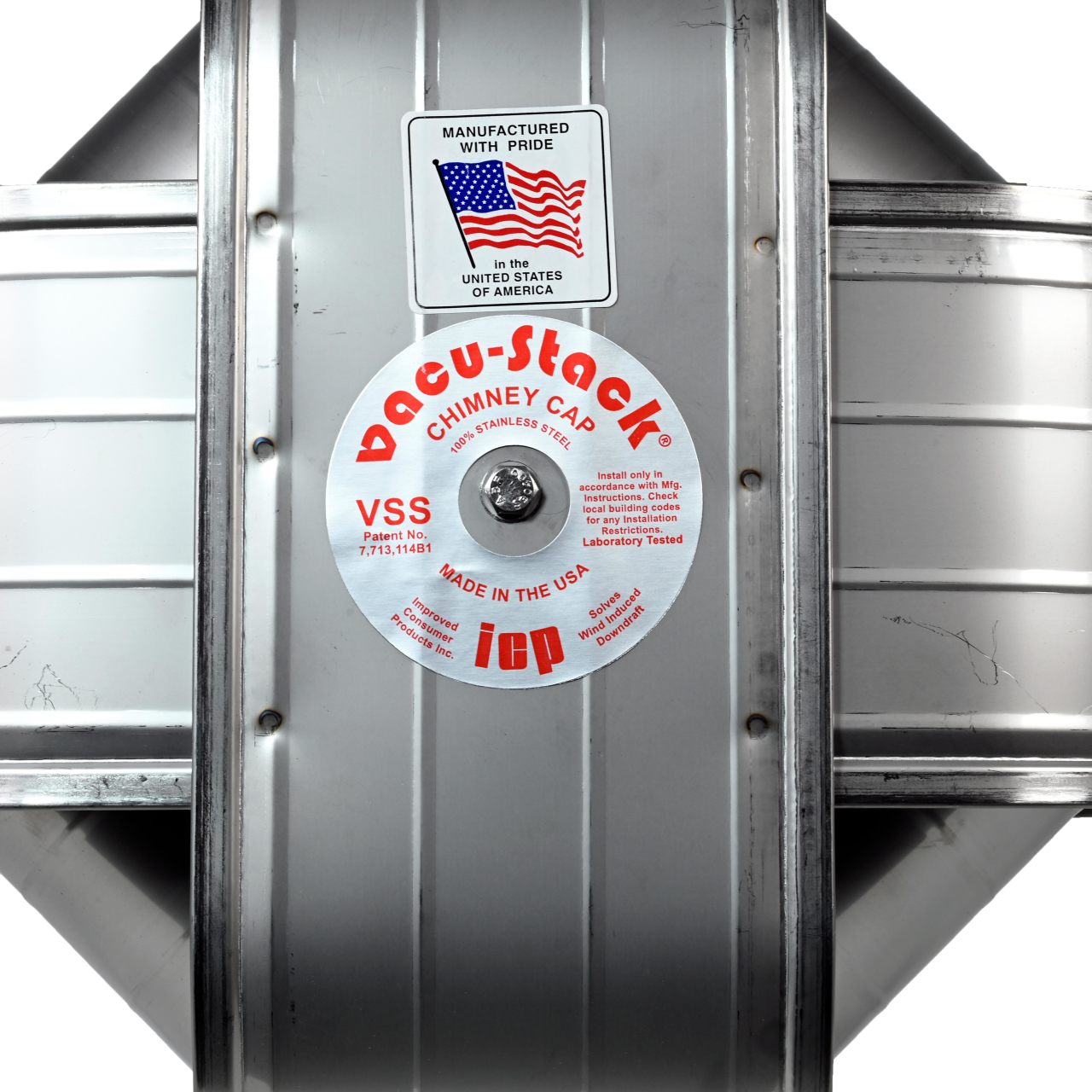 6" Stainless Vacu-Stack Chimney Cap for Class A Chimney Pipe