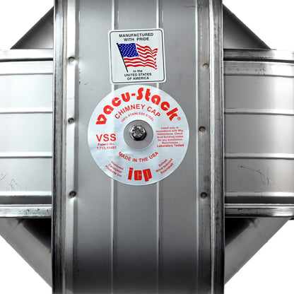 6" Stainless Vacu-Stack Chimney Cap for Class A Chimney Pipe