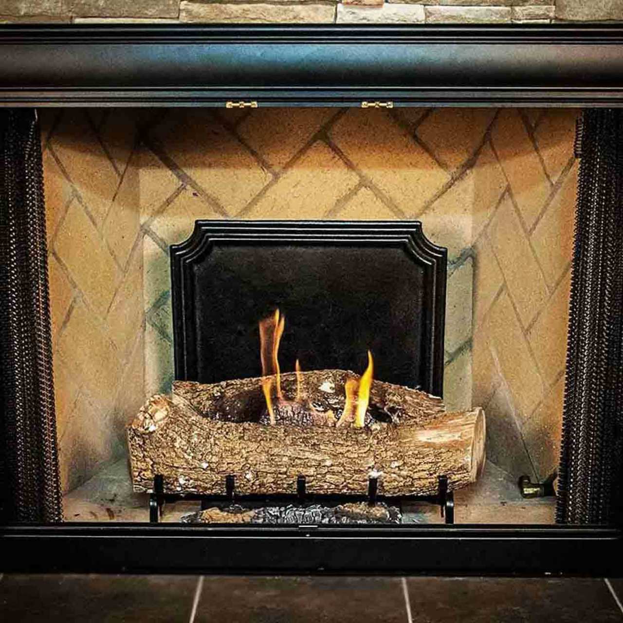 Plain Fireback - 16" H x 20" W - Black