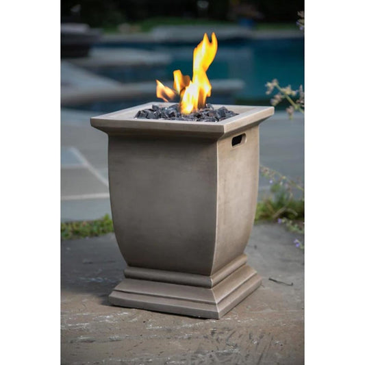 LP Gas Outdoor Fire Column with Slate Finish "“ Small