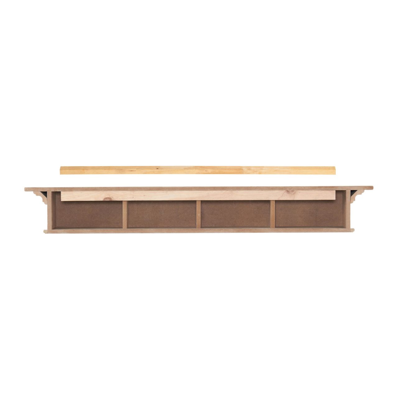 60" Shepherd MDF Fireplace Shelf by Pearl Mantels - White Paint Finish