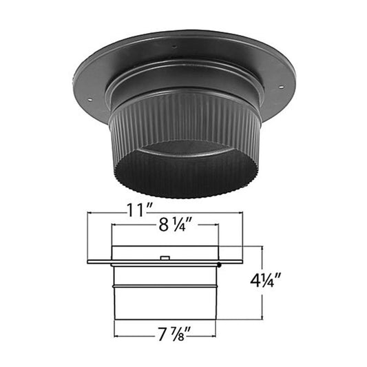 8" Snap-Lock Adapter with Trim - 8DBK-ADSL