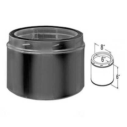 6" x 6" DuraTech Black Chimney Pipe - 6DT-06B