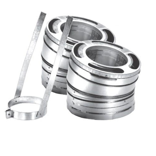 8'' DuraPlus 15 Degree Stainless Steel Elbow Kit - 8DP-E15SS