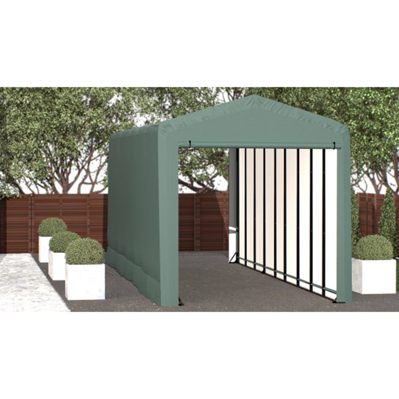 ShelterTube 14' x 40' x 16' Wind & Snow-Load Rated Garage - Green