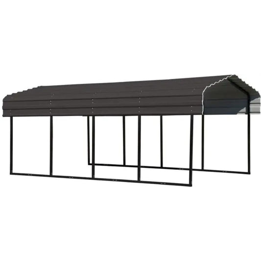 Arrow Carport 10 x 20 x 7 Ft. - Charcoal
