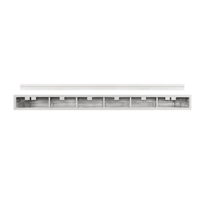 48" Zachary Non-Combustible Fireplace Shelf by Pearl Mantels - Whitewash Finish