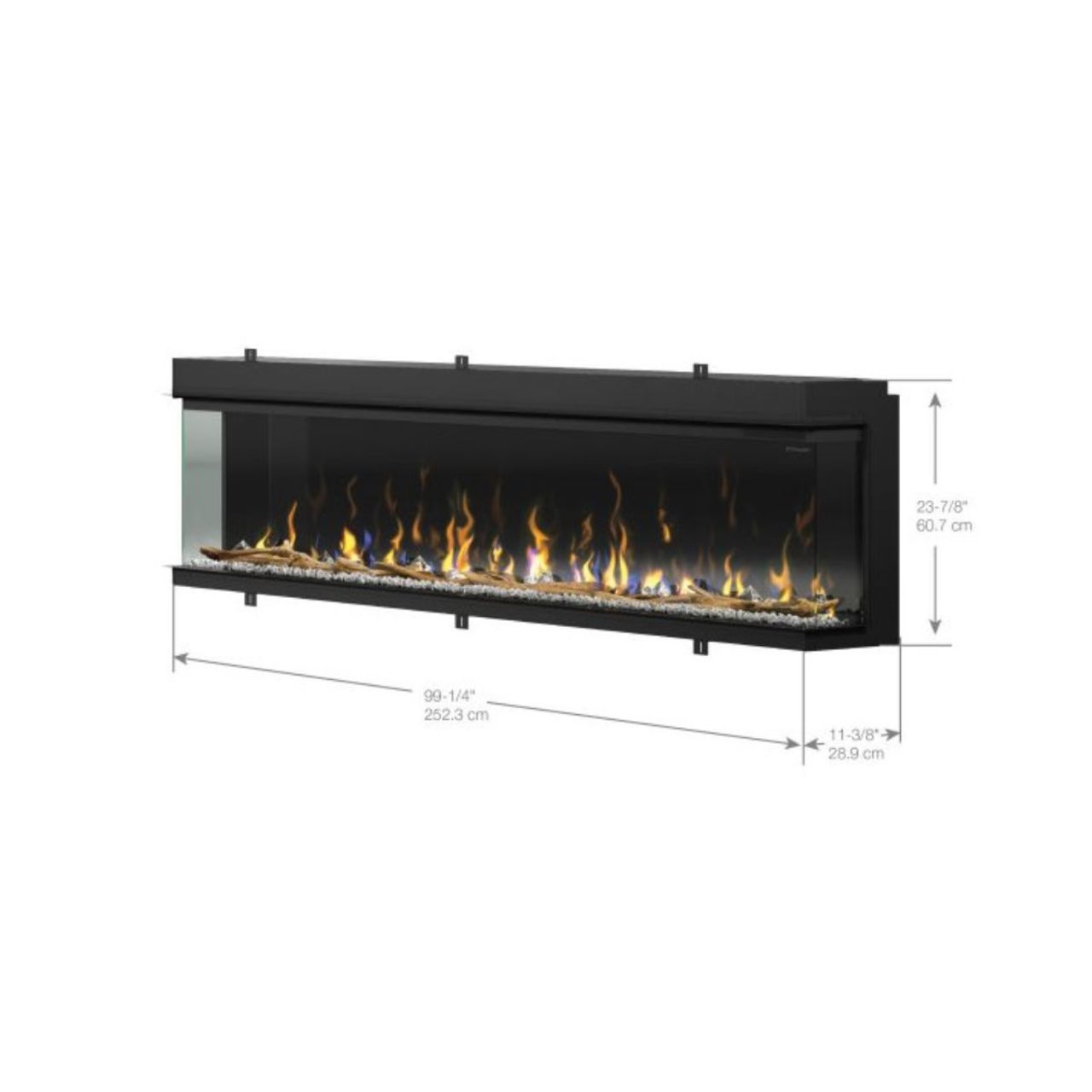 Dimplex 100" IgniteXL Bold Electric Fireplace - X-XLF10017-XD