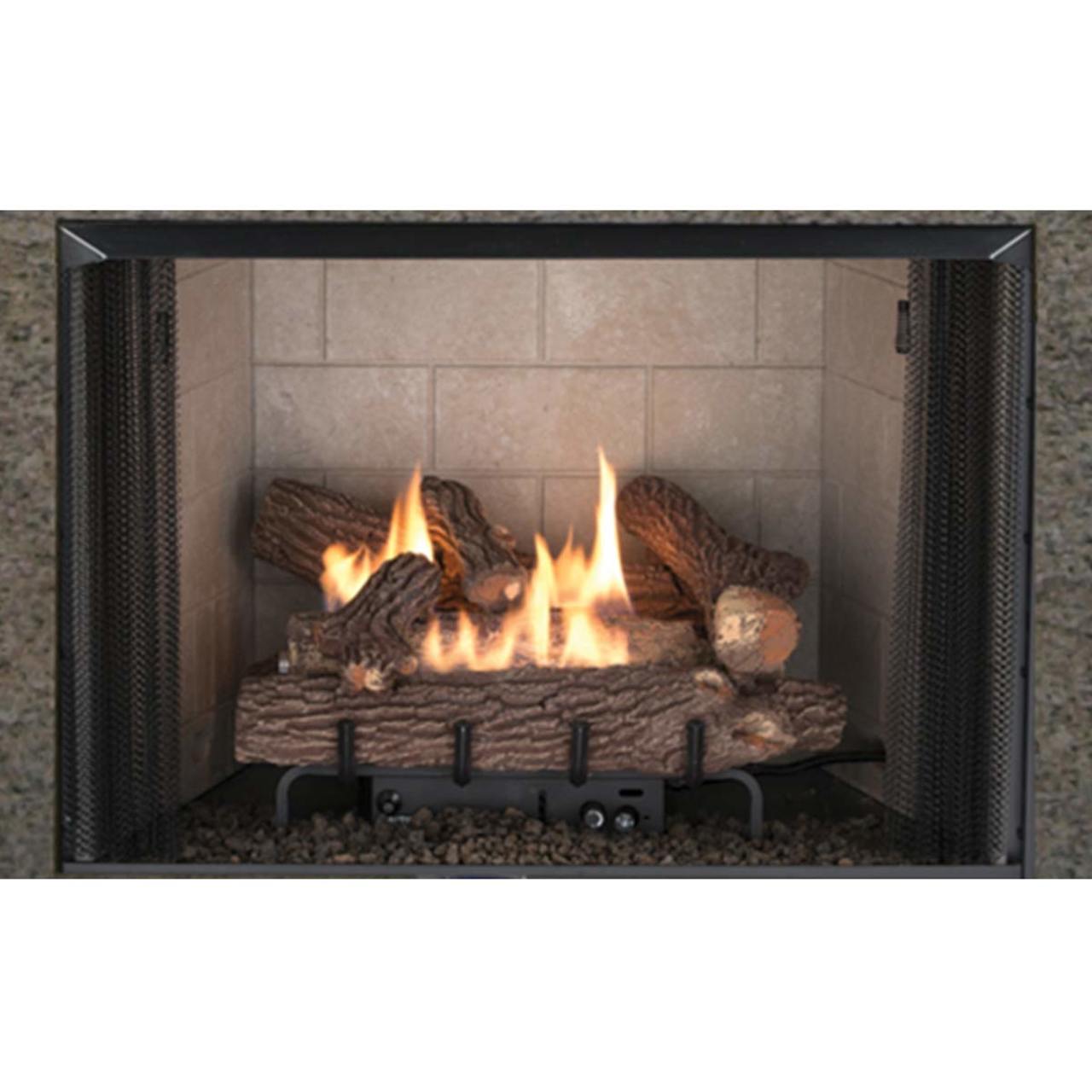 Superior 42" VRT2500 Series Vent-Free Clean Face Fireplace - White Stacked Liner