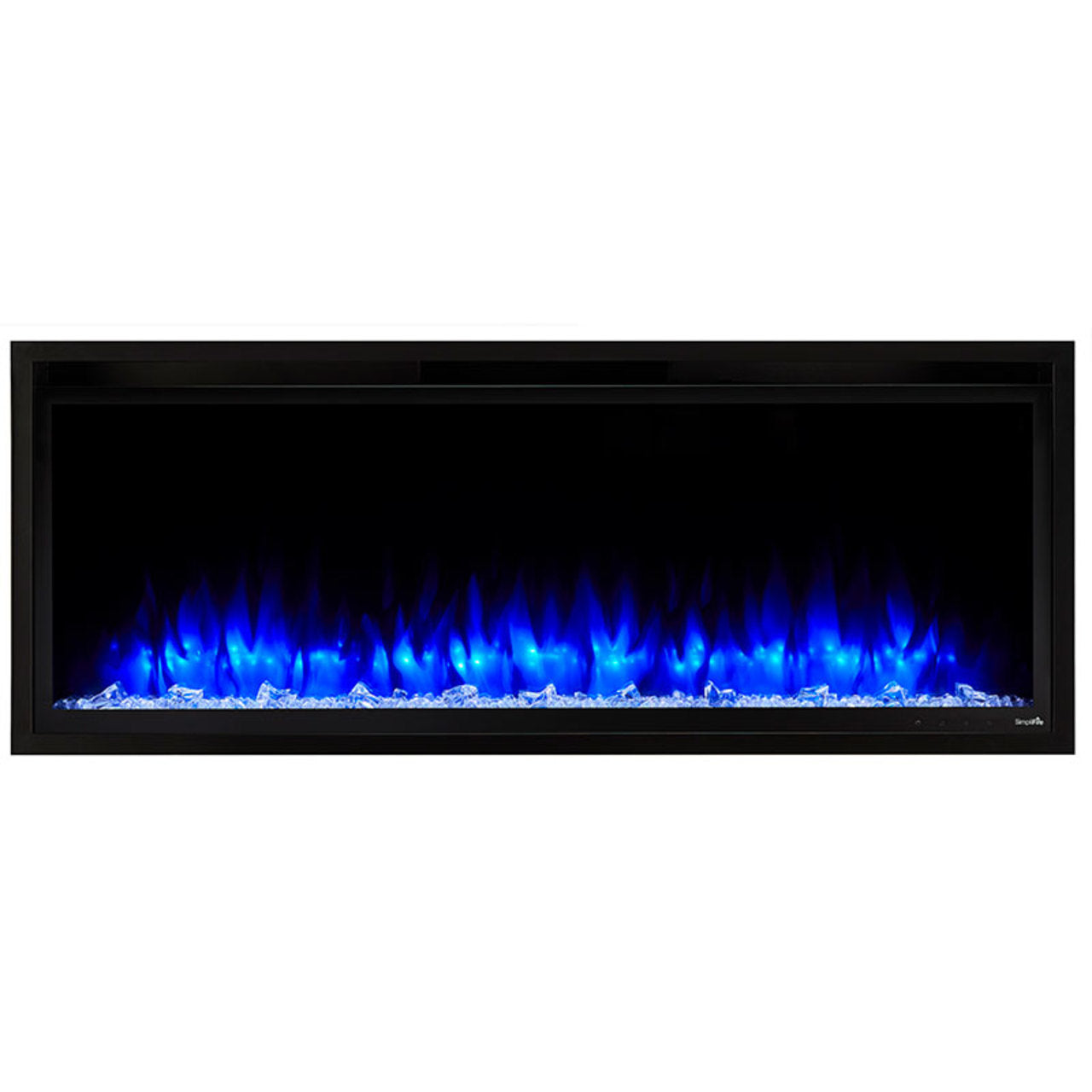 SimpliFire 50" Allusion Platinum Recessed Linear Electric Fireplace - SF-ALLP50-BK