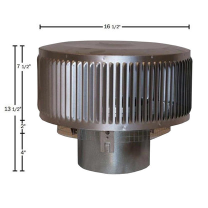 8" Superior Round Chimney Cap with Louvered Screen