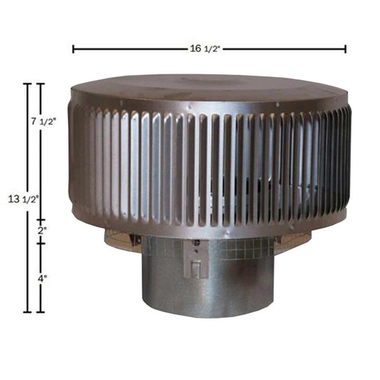 8" Superior Round Chimney Cap with Louvered Screen