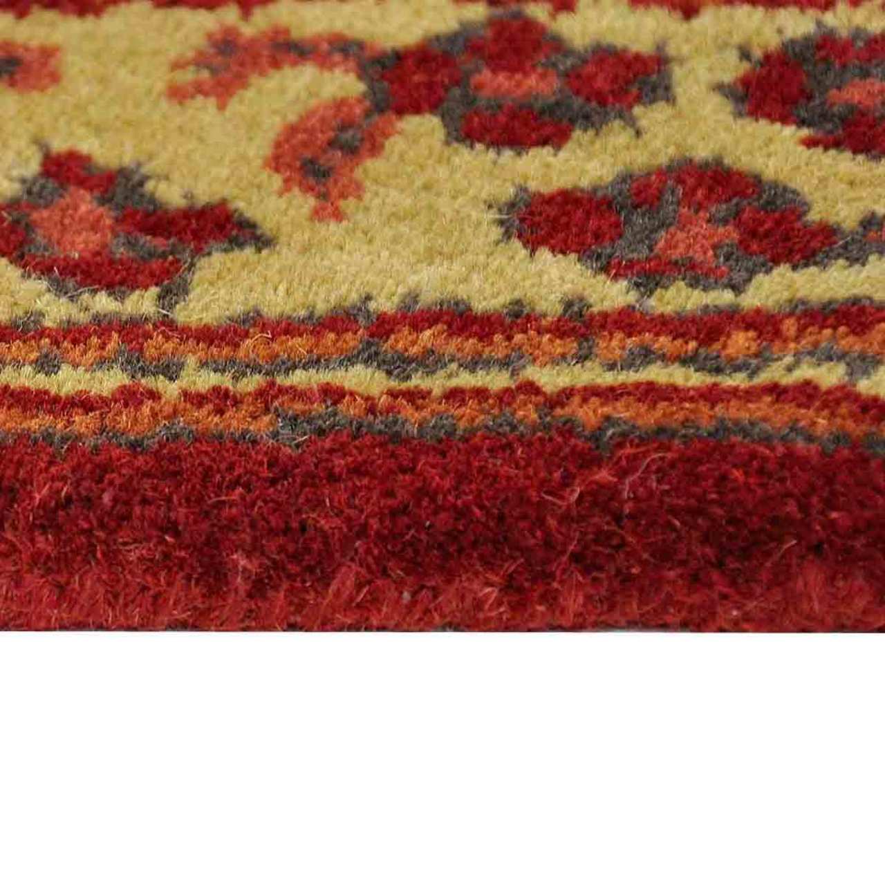 44" Rectangle Vermillion Jardin Fireplace Rug