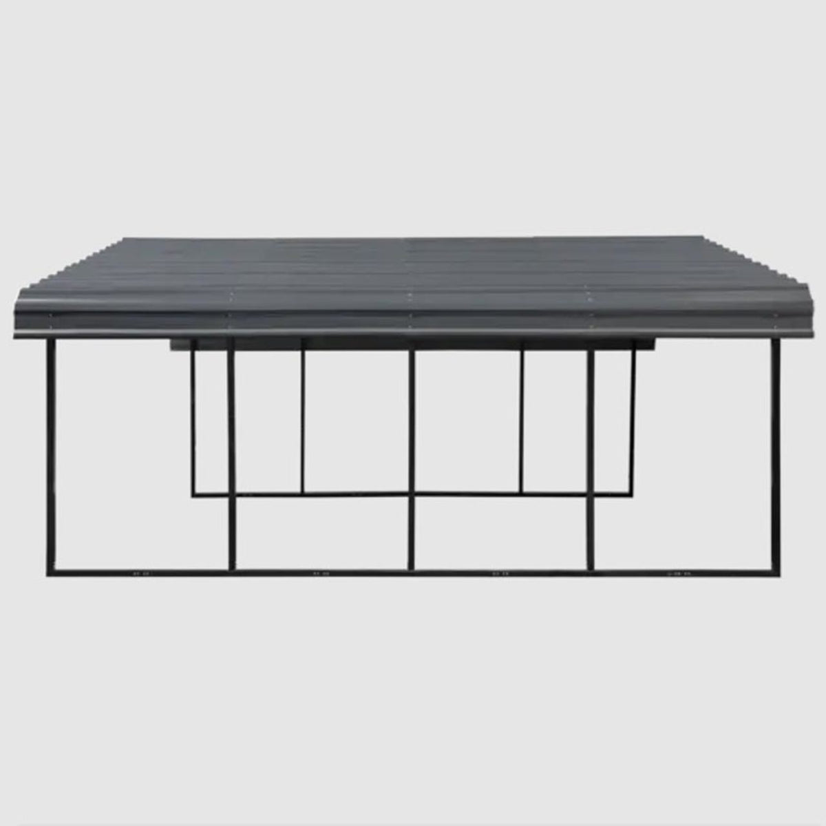 Arrow Carport 20 x 20 x 7 Ft. - Charcoal