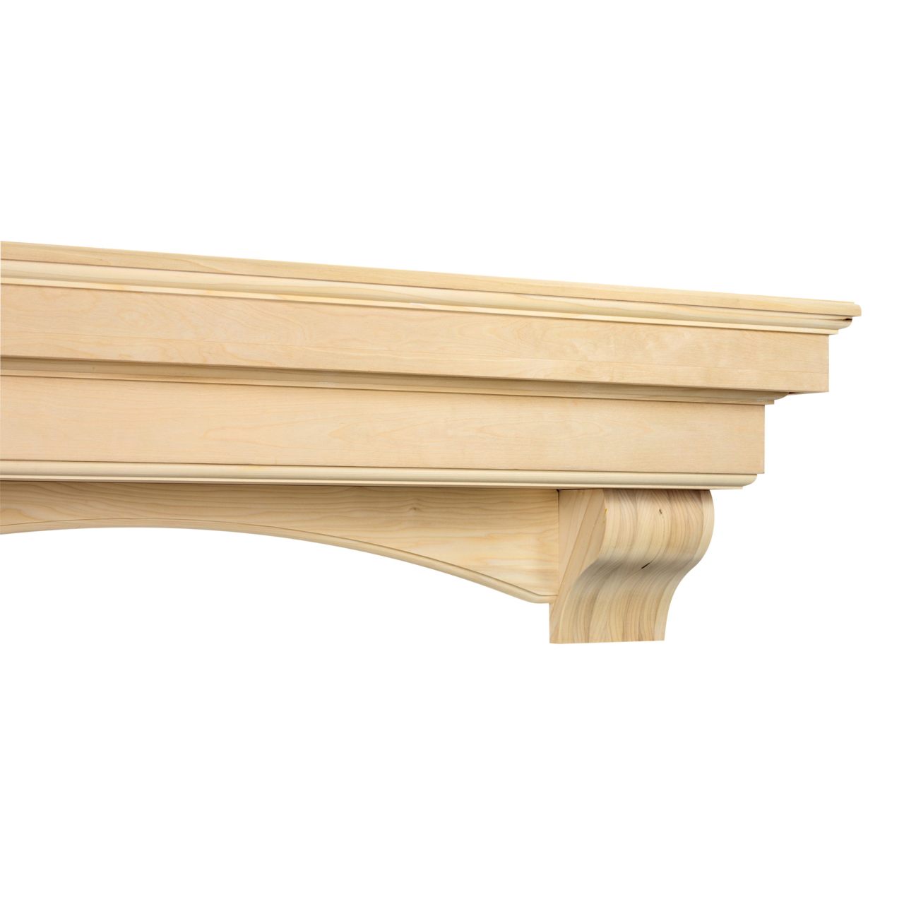 60" Auburn Unfinished Fireplace Shelf by Pearl Mantels