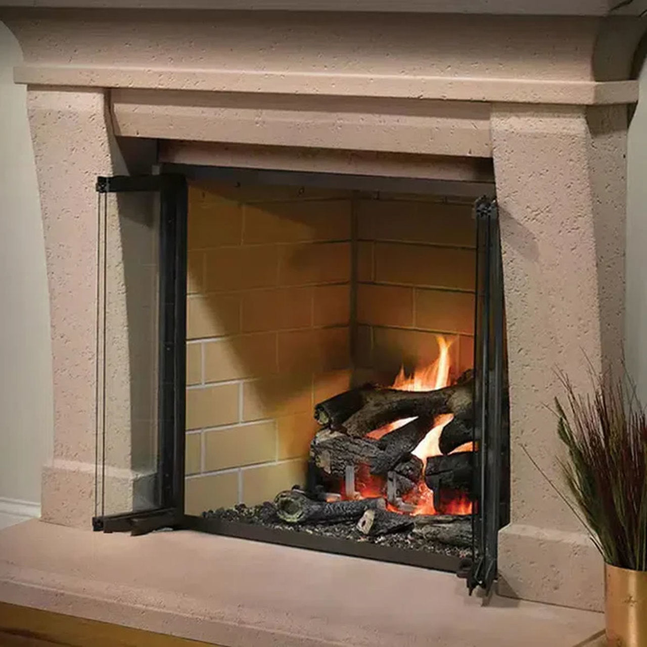 Majestic Firebrick  Yellow Molded Brick Panels - Traditional - MMTB50-B