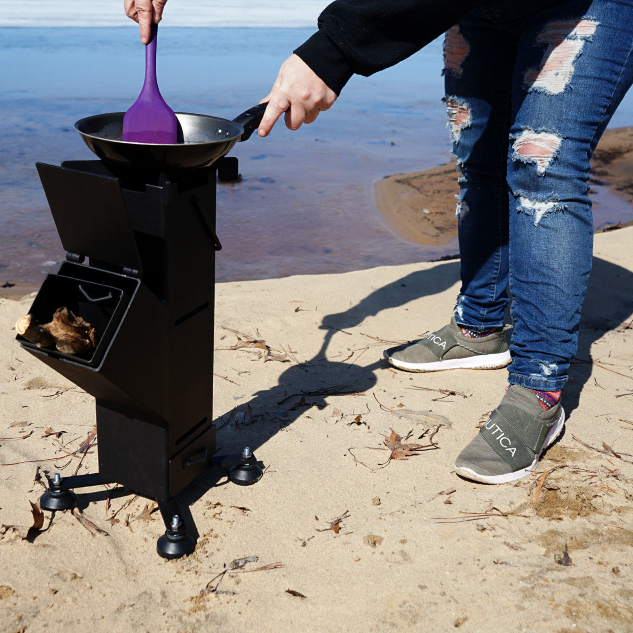 Woodeze Portable Small Black Rocket Stove