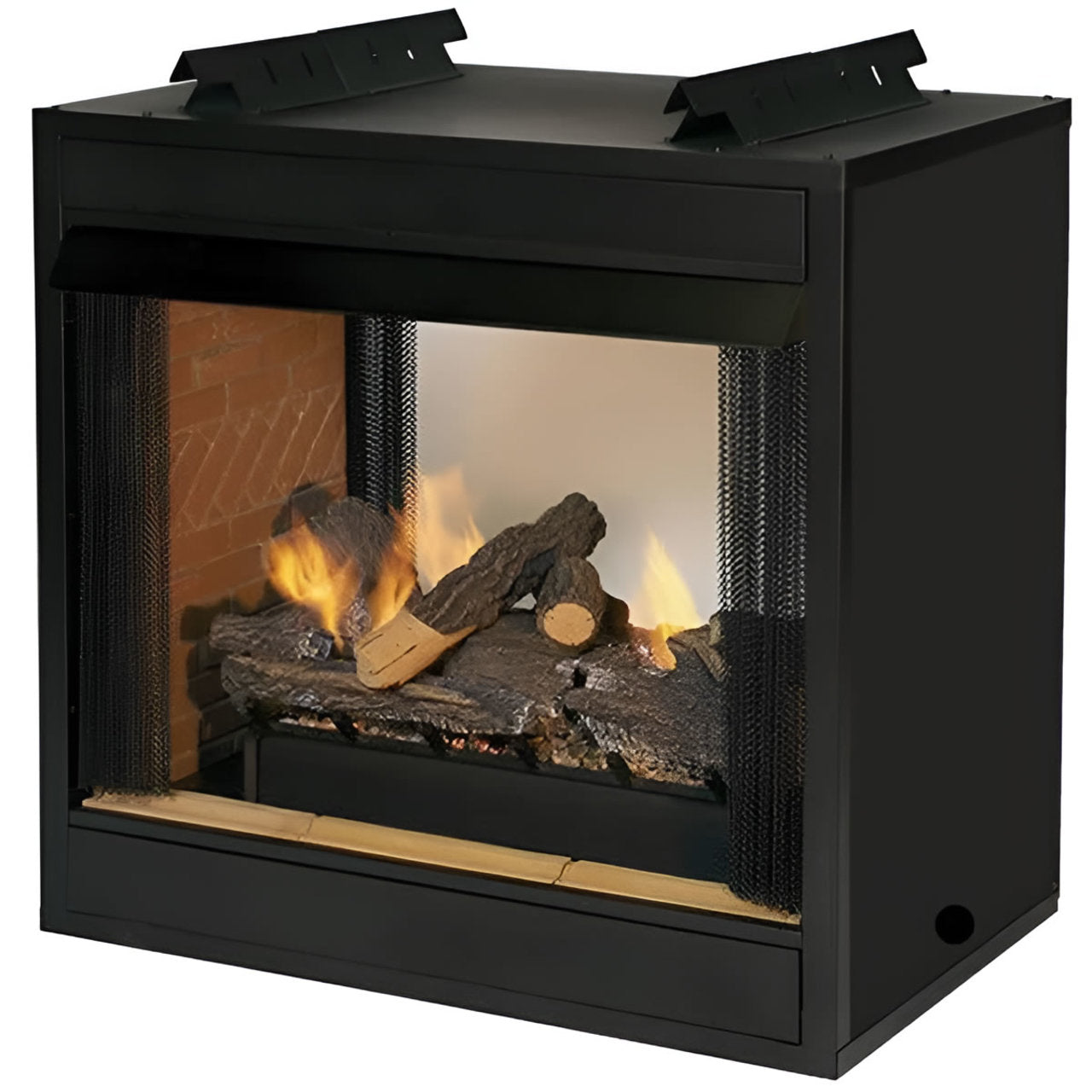 White Mountain Hearth Firebox, VF, Premium See-Through 36, Flush Front, Banded Brick Ceramic Fiber Liner VFP36SB2EF