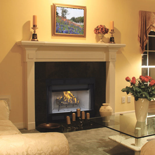 36" Superior Louvered WCT Woodburning Fireplace-Insulated White Stacked Liner