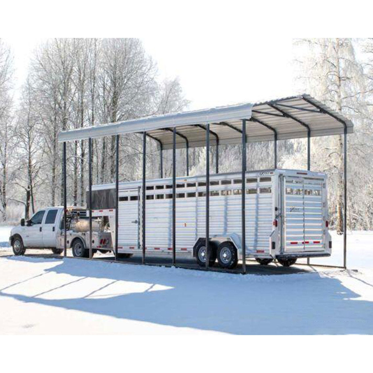 Arrow RV Carport 14 x 38 x 14 Ft. - Eggshell