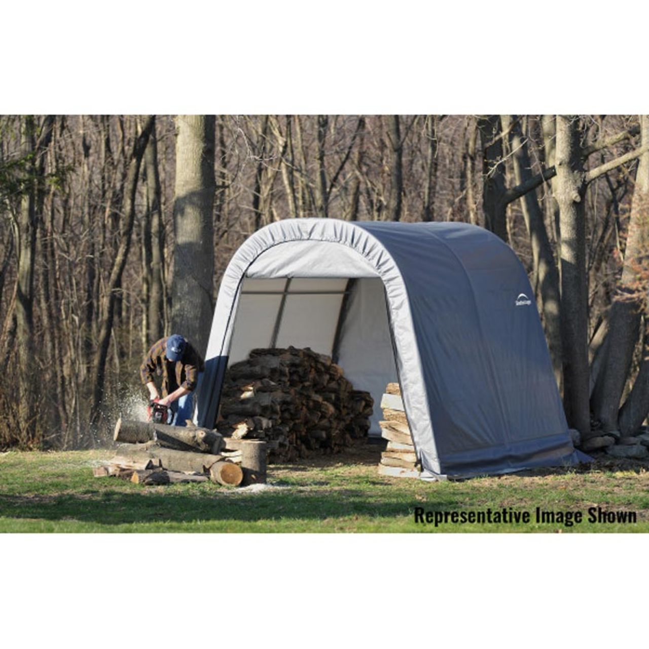 ShelterCoat 10' x 8' x 10' Wind & Snow Rated Garage  - Gray