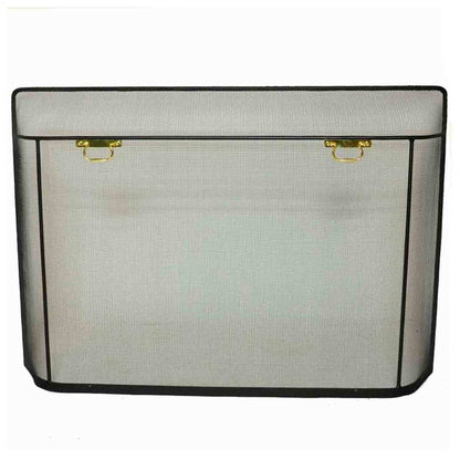 Pilgrim Matte Black Traditional Spark Guard - 39" W x 31" H