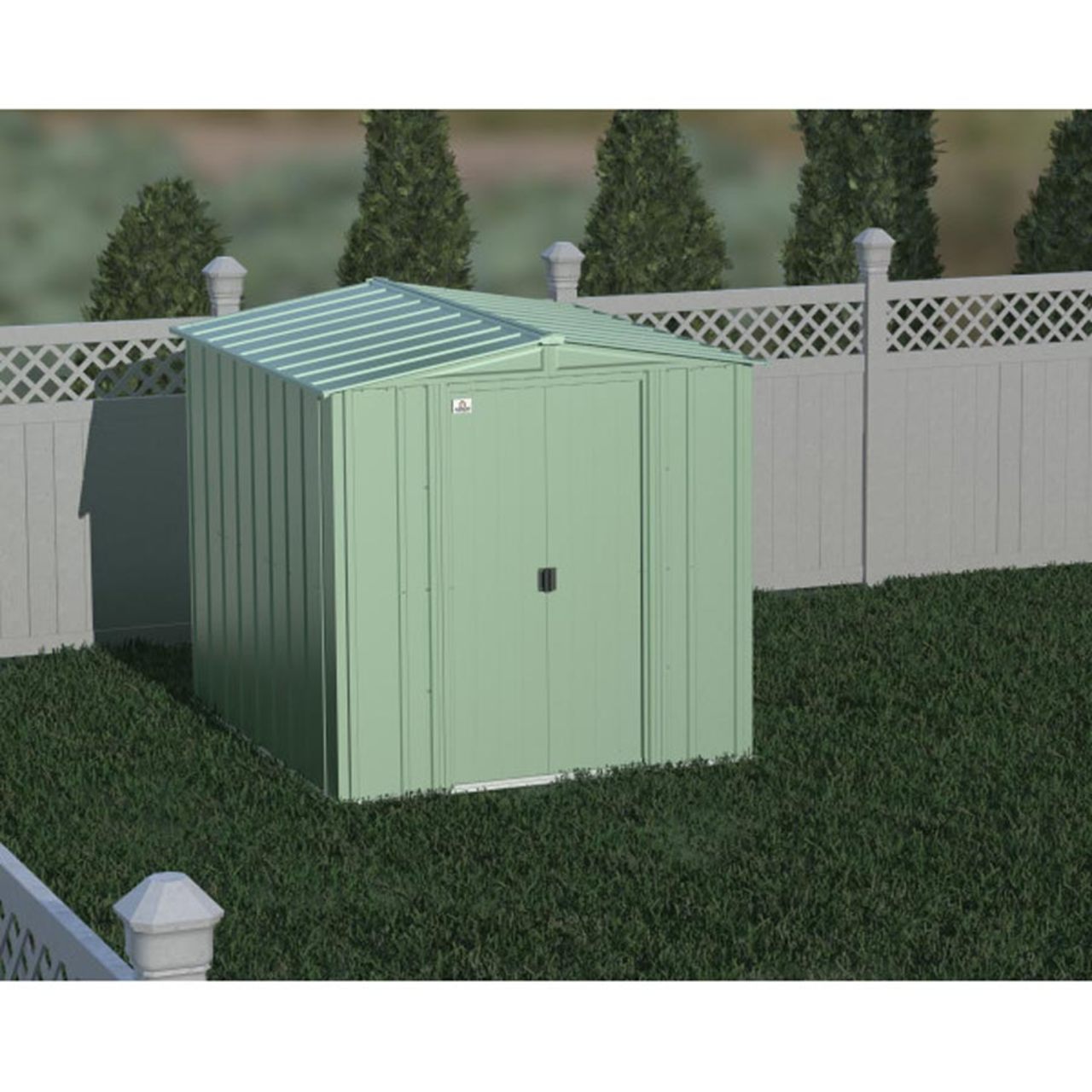 Arrow Classic Steel Storage Shed 6' x 7' Sage Green