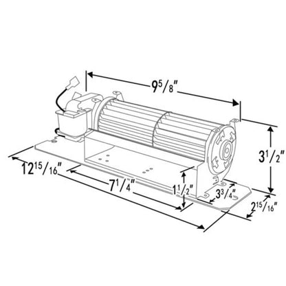 Napoleon GZ550 Replacement Fireplace Blower Kit - Silver