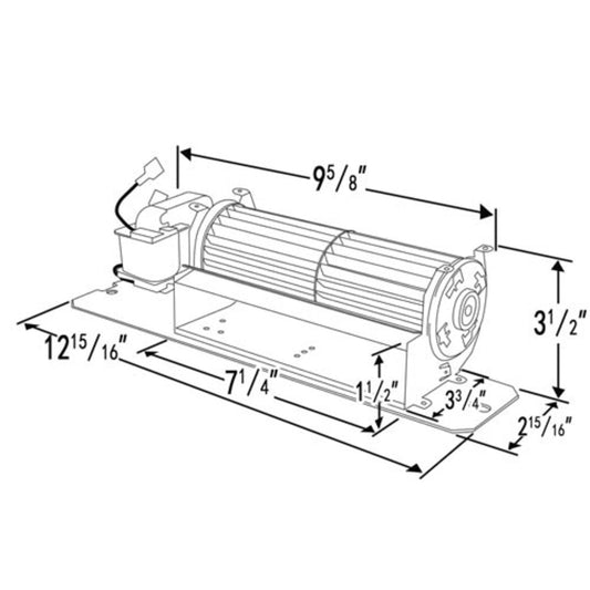 Napoleon GZ550 Replacement Fireplace Blower Kit - Silver