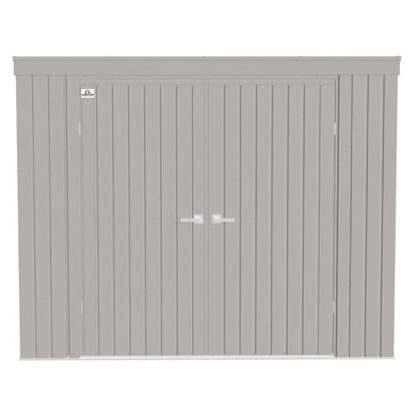 Arrow Elite Steel Storage Shed 8' x 4' -  Cool Gray