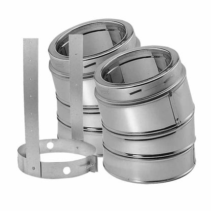 6" DuraTech 15 Degree Stainless Steel Elbow Kit - 6DT-E15KSS