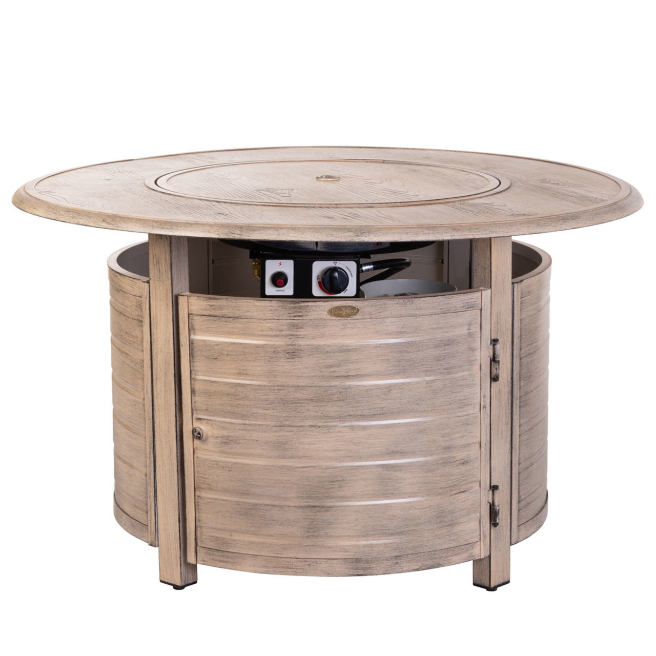 Thatcher Round LPG Fire Pit In Driftwood