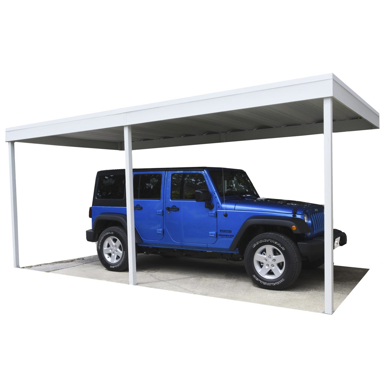 Attached Carport/Patio Cover 10 x 20 ft. Eggshell