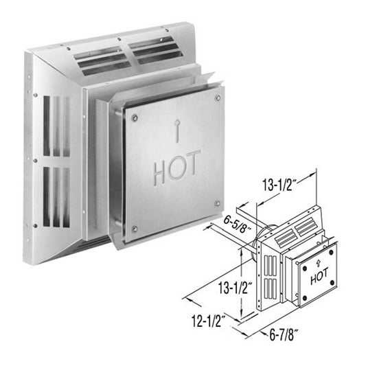 4" x 6 5/8" DirectVent Pro Aluminum Square Horizontal Termination Cap - 46DVA-HC