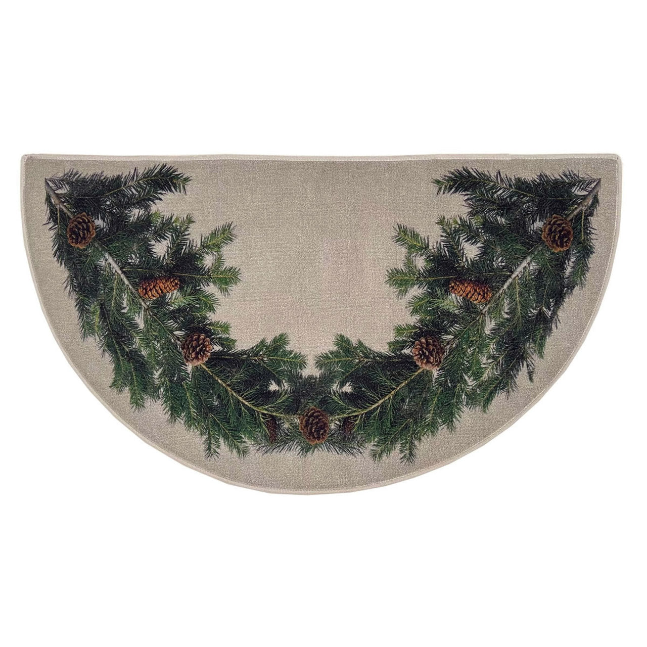 Goods of the Woods 4' Half Round Rugs, Winter 48x27